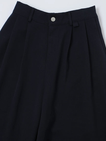 BAGGY FIT 'NAVY BLUE' PLEATED PANTS