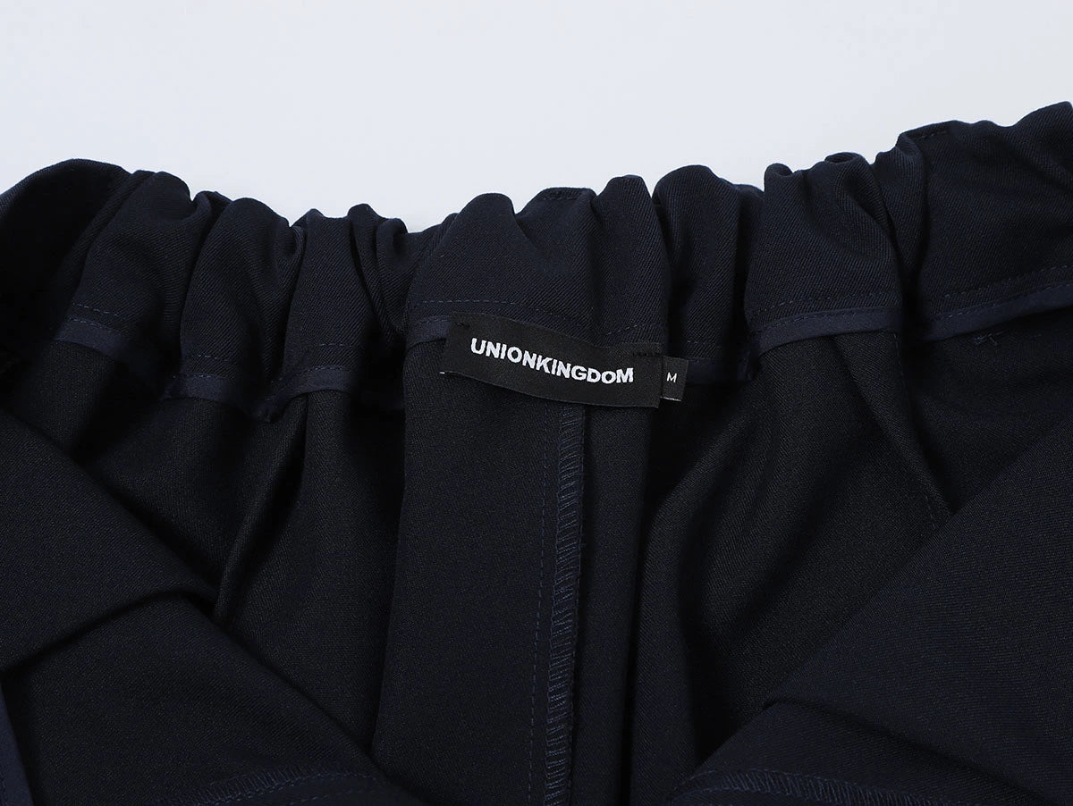 BAGGY FIT 'NAVY BLUE' PLEATED PANTS