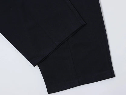 BAGGY FIT 'NAVY BLUE' PLEATED PANTS