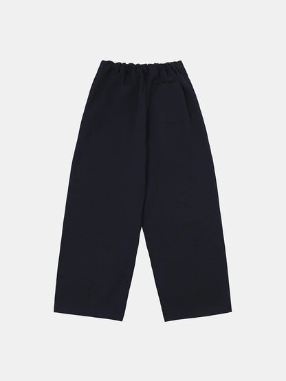 BAGGY FIT 'NAVY BLUE' PLEATED PANTS