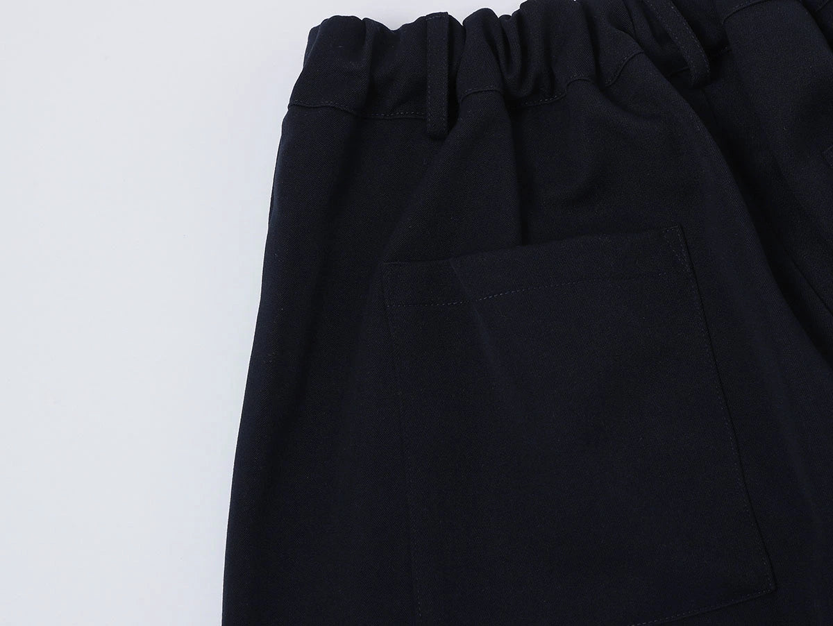 BAGGY FIT 'NAVY BLUE' PLEATED PANTS