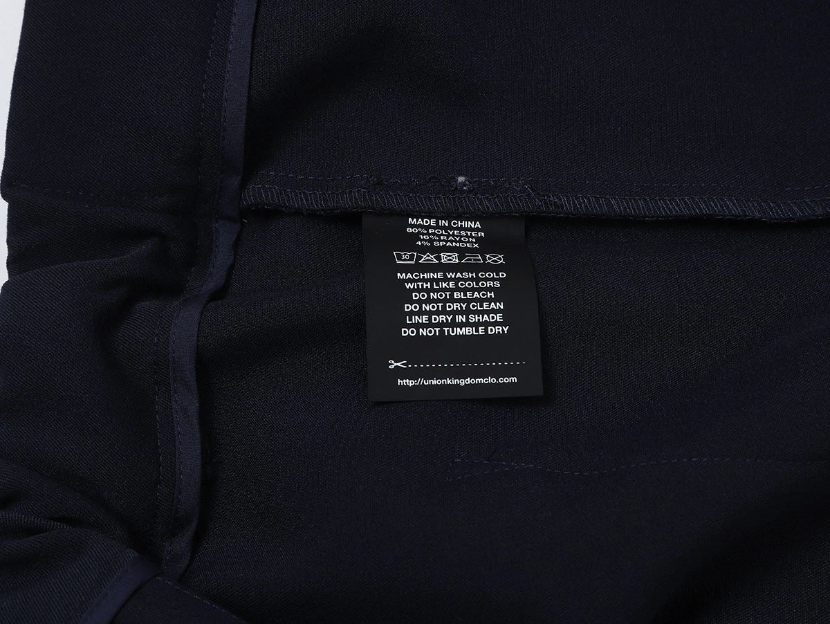 BAGGY FIT 'NAVY BLUE' PLEATED PANTS