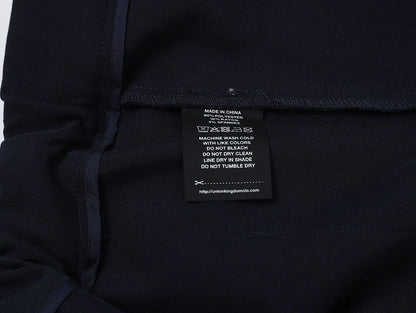 BAGGY FIT 'NAVY BLUE' PLEATED PANTS