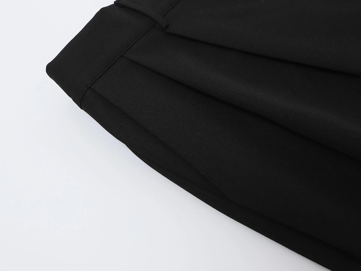 BAGGY FIT 'BLACK' PLEATED PANTS