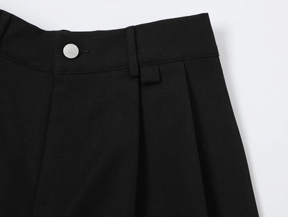 BAGGY FIT 'BLACK' PLEATED PANTS