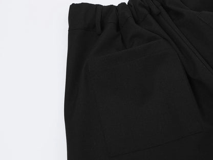 BAGGY FIT 'BLACK' PLEATED PANTS