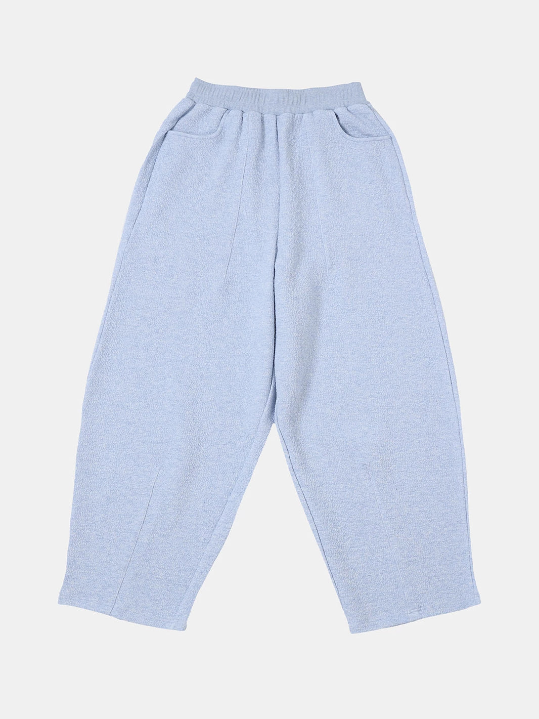 380 GSM COZY BAGGY BUBBLE 'LIGHT BLUE' STRAIGHT PANTS