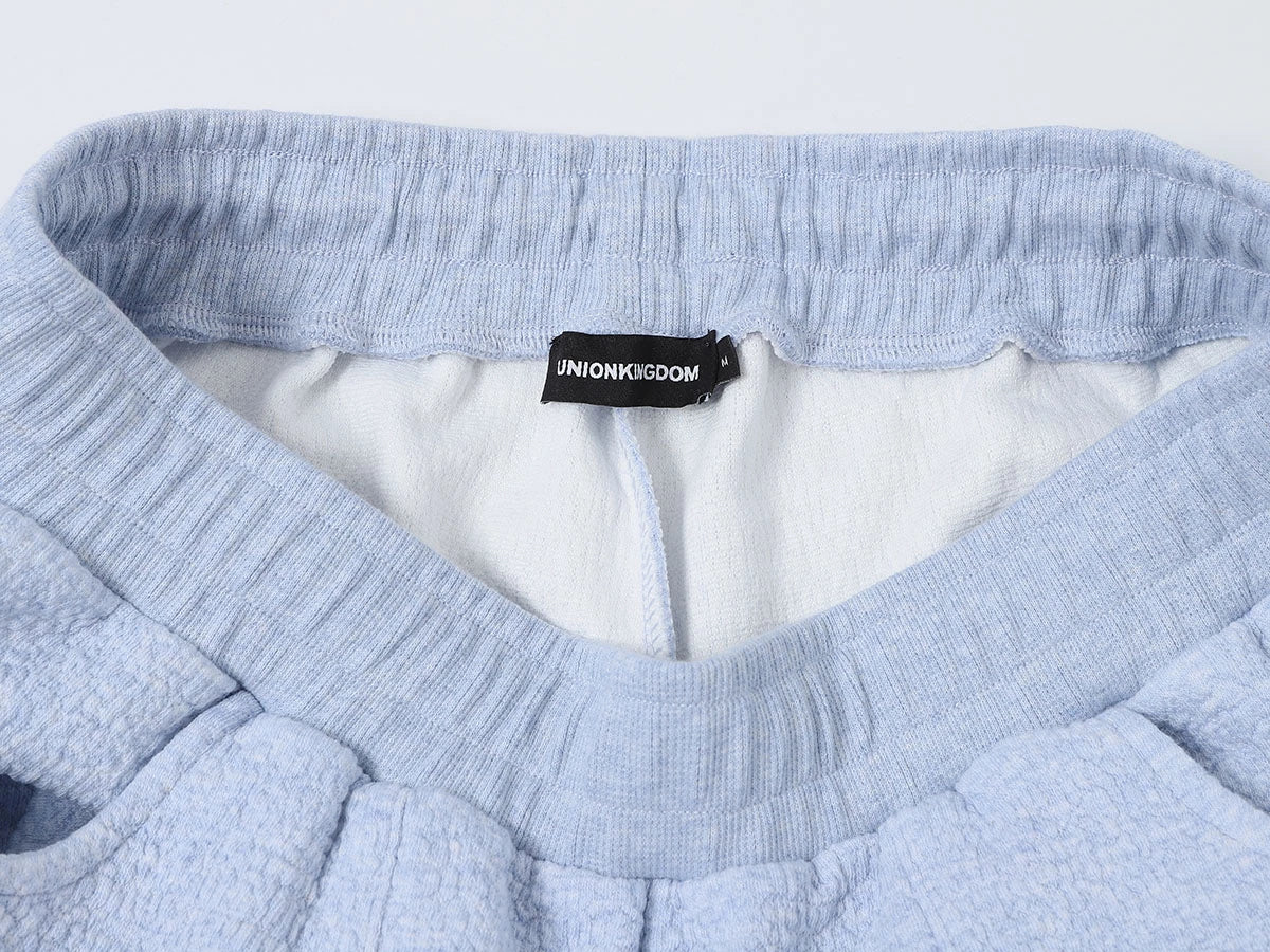 380 GSM COZY BAGGY BUBBLE 'LIGHT BLUE' STRAIGHT PANTS