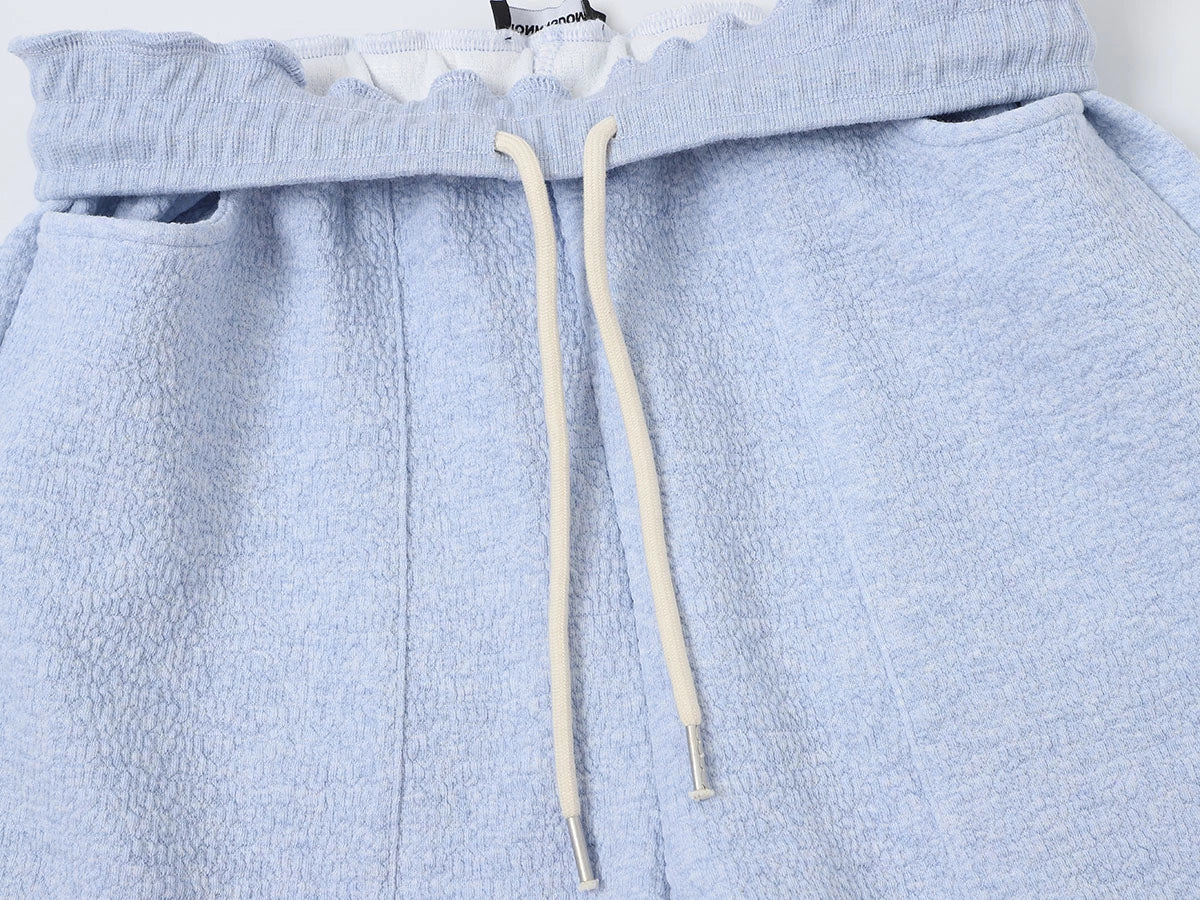 380 GSM COZY BAGGY BUBBLE 'LIGHT BLUE' STRAIGHT PANTS
