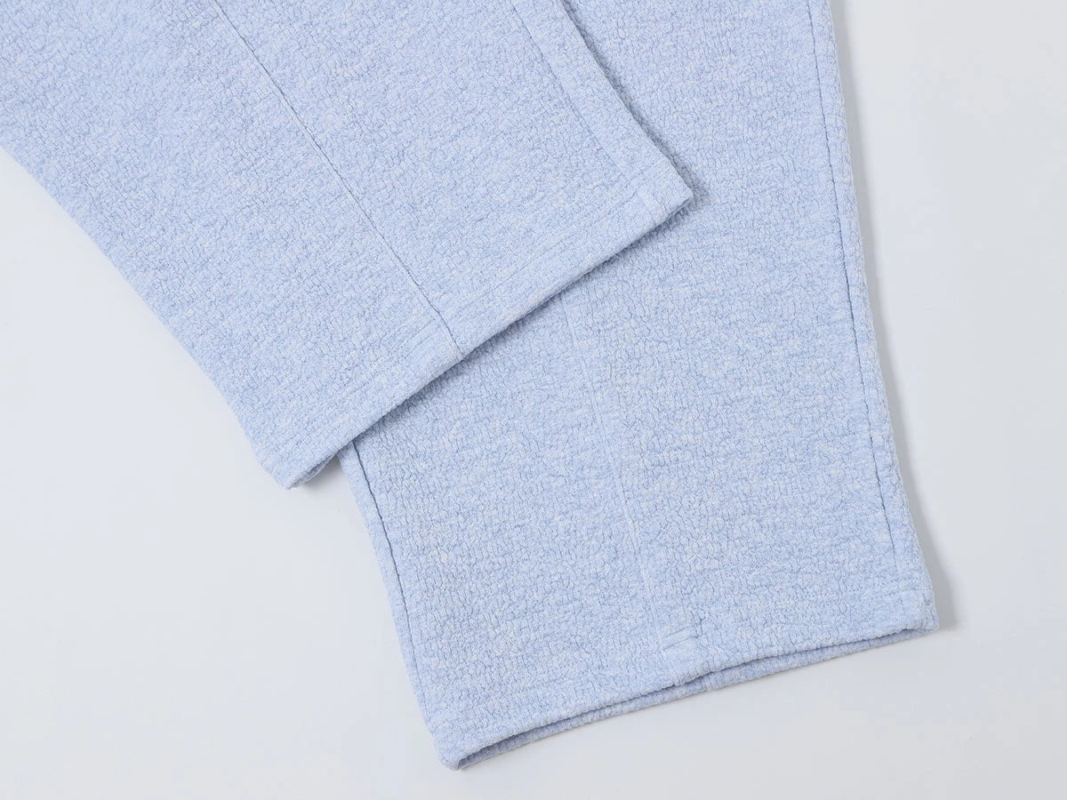380 GSM COZY BAGGY BUBBLE 'LIGHT BLUE' STRAIGHT PANTS