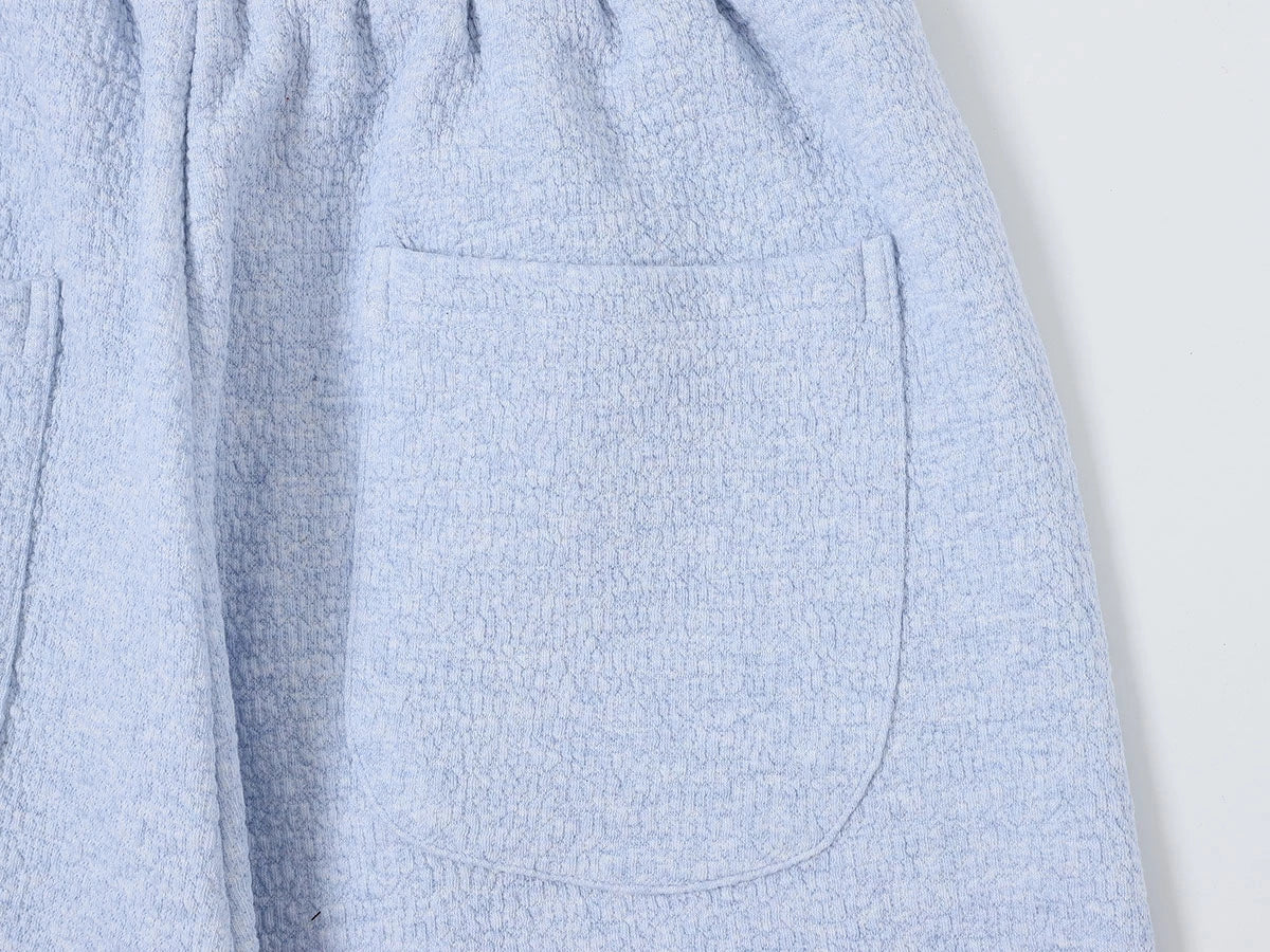 380 GSM COZY BAGGY BUBBLE 'LIGHT BLUE' STRAIGHT PANTS