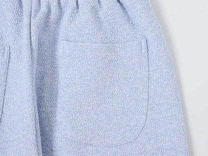 380 GSM COZY BAGGY BUBBLE 'LIGHT BLUE' STRAIGHT PANTS
