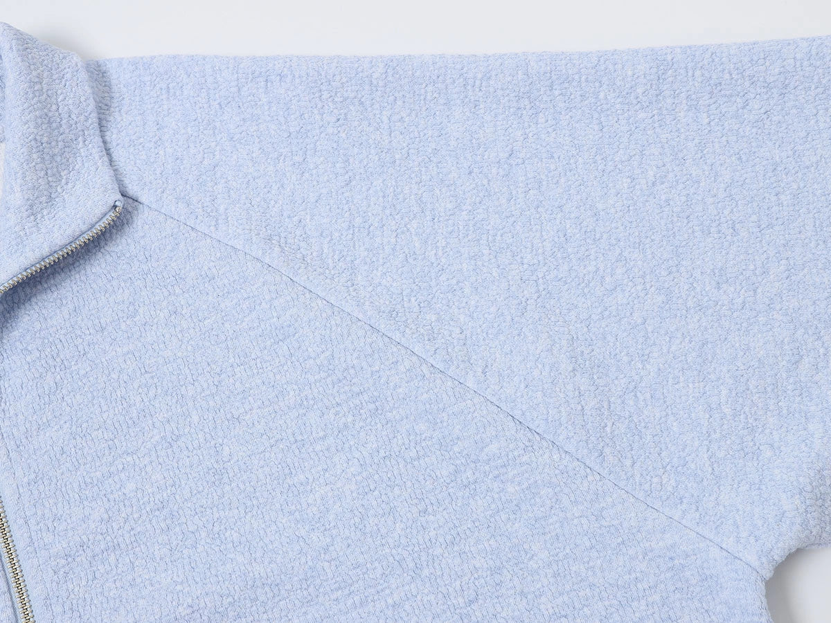 380 GSM BUBBLE CROPED 'LIGHT BLUE' JACKET