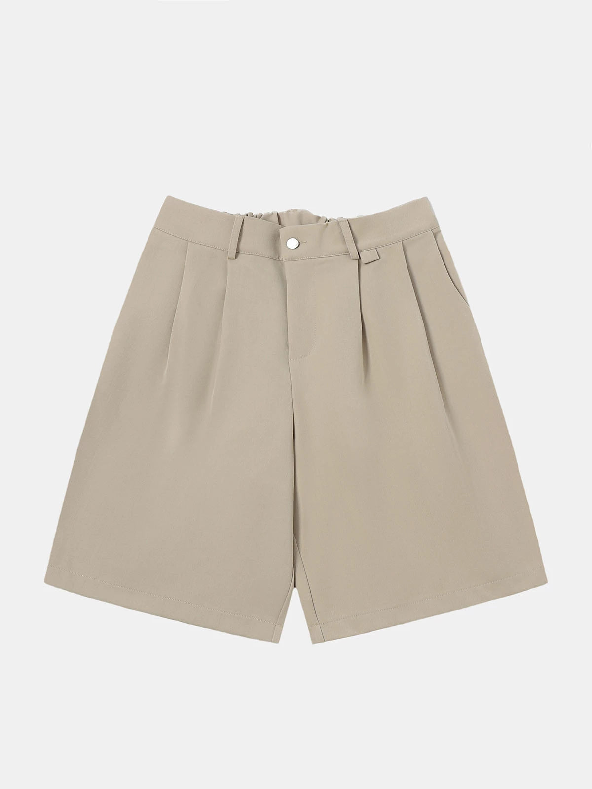 LOOSE FIT PLEATED 'SAND' SHORTS
