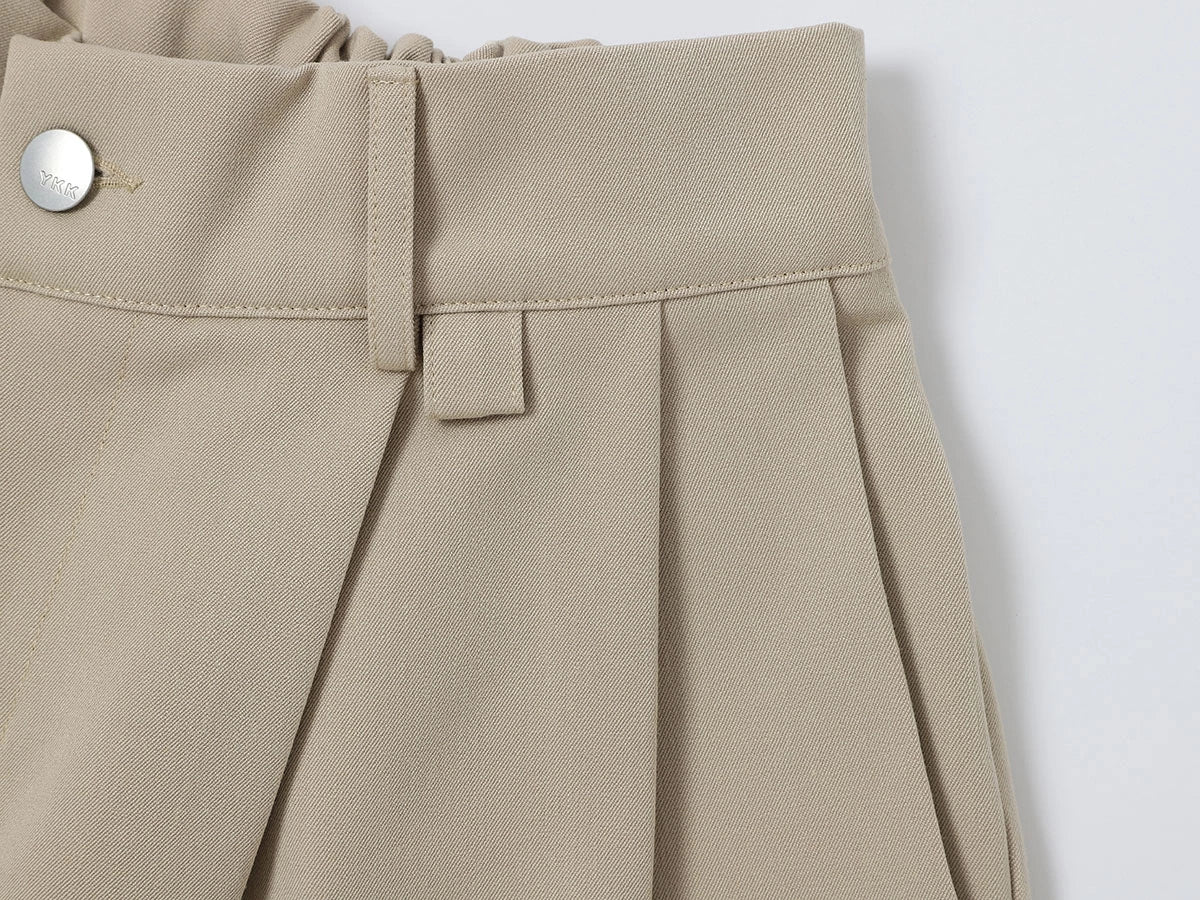 LOOSE FIT PLEATED 'SAND' SHORTS