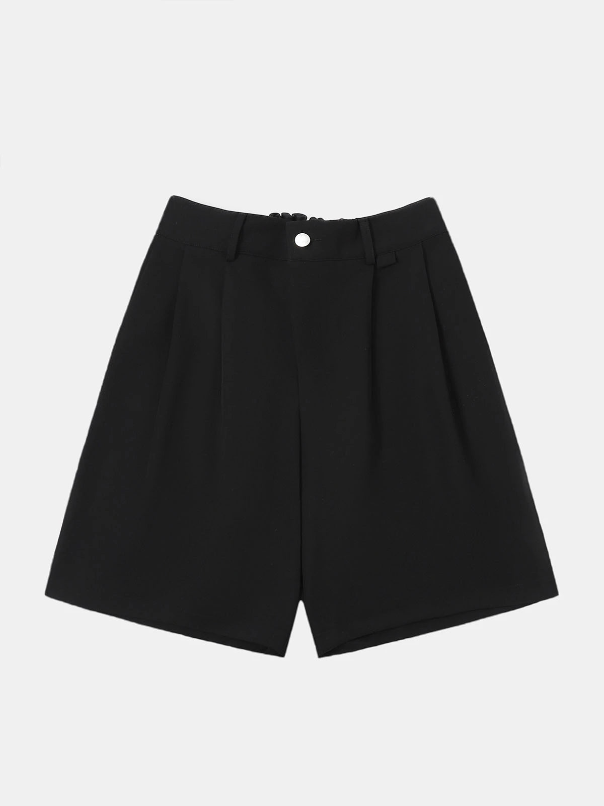 LOOSE FIT PLEATED 'BLACK' SHORTS