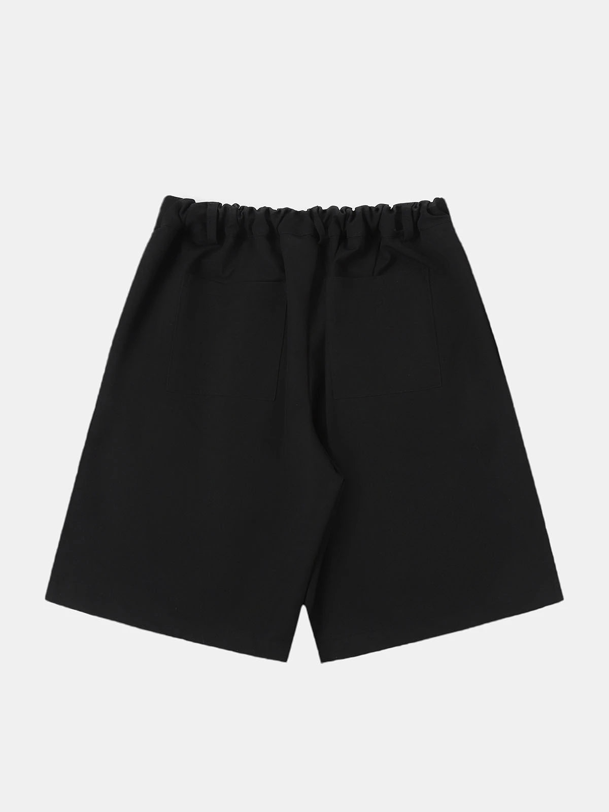 LOOSE FIT PLEATED 'BLACK' SHORTS