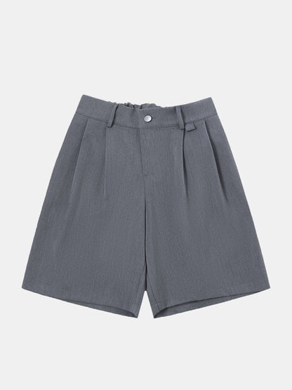 LOOSE FIT PLEATED 'GRAY' SHORTS