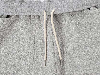 380 GSM COZY BAGGY BUBBLE 'FLOWER GRAY' STRAIGHT PANTS