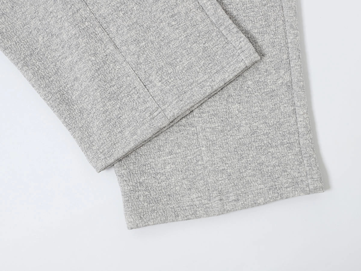 380 GSM COZY BAGGY BUBBLE 'FLOWER GRAY' STRAIGHT PANTS