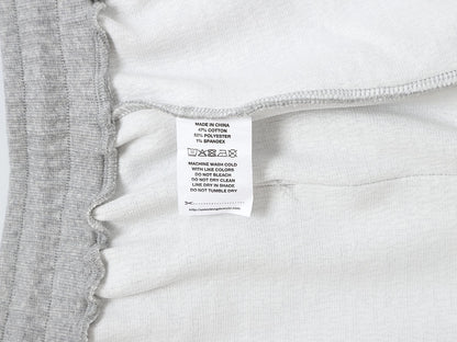 380 GSM COZY BAGGY BUBBLE 'FLOWER GRAY' STRAIGHT PANTS