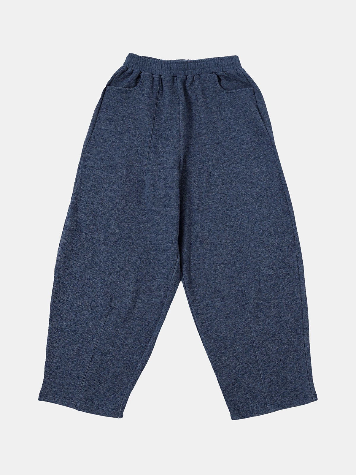 380 GSM COZY BAGGY BUBBLE 'DENIM BLUE'  STRAIGHT PANTS