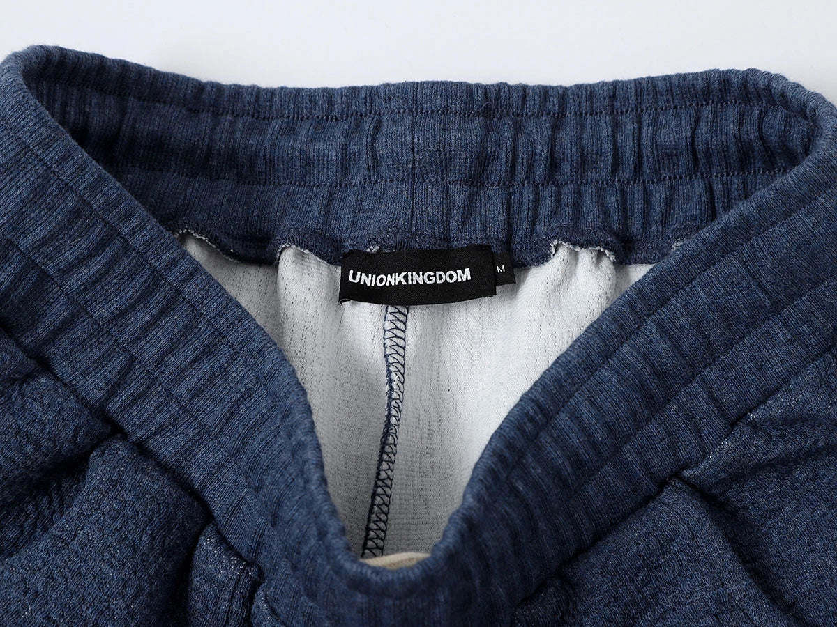 380 GSM COZY BAGGY BUBBLE 'DENIM BLUE'  STRAIGHT PANTS