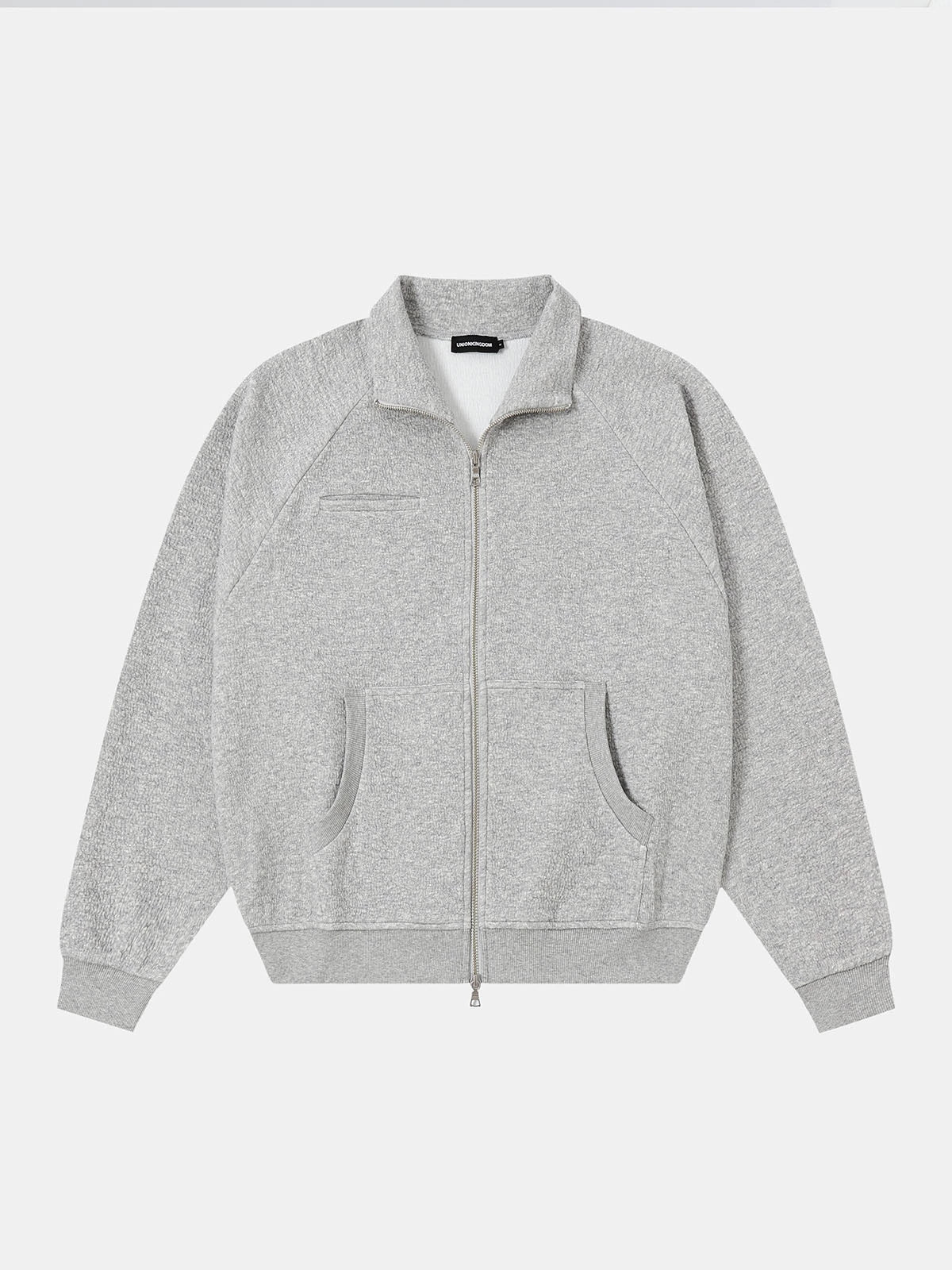 380 GSM BUBBLE CROPED 'FLOER GRAY' JACKET