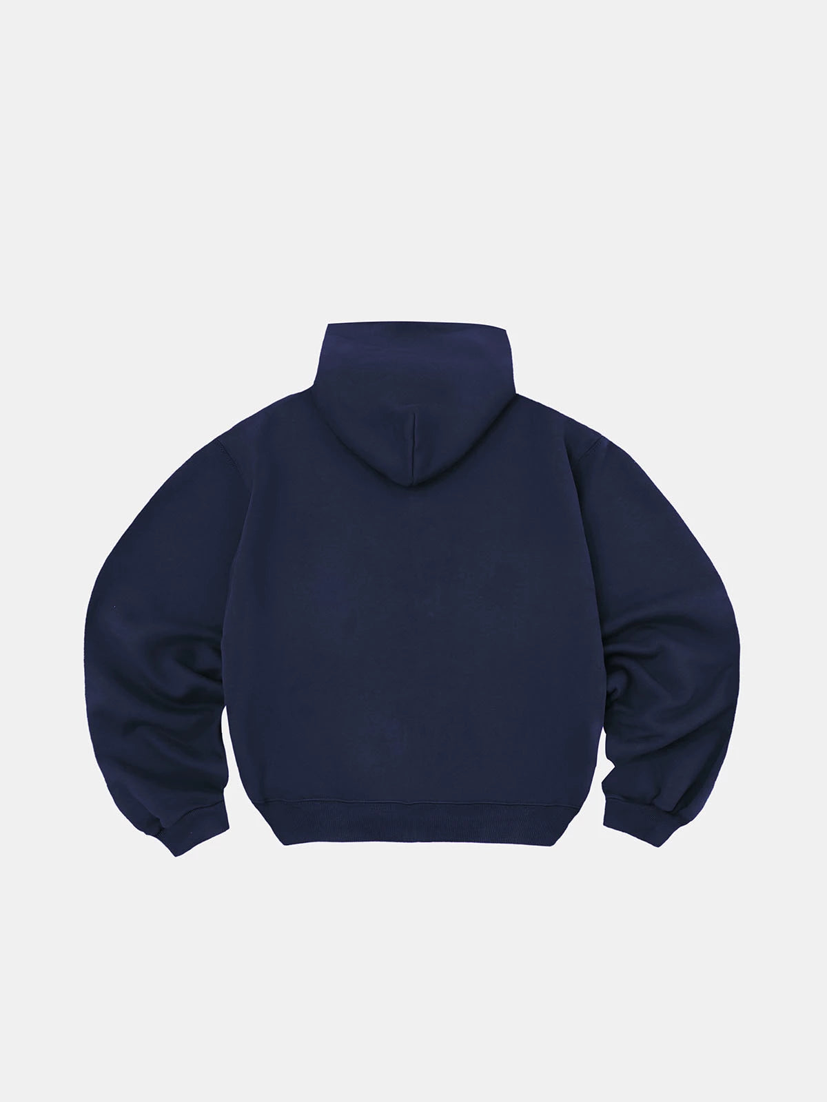 480 GSM  FLEECE CROPPED FIT 'NAVY BLUE' ZIP-UP HOODIE