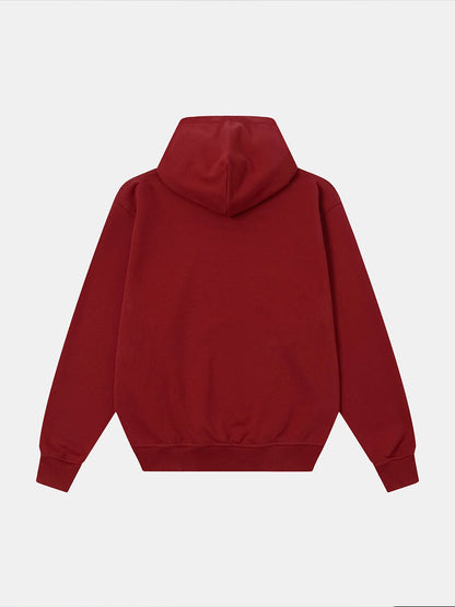 480 GSM LOOSE FIT 'BURGUNDY' HOODIE