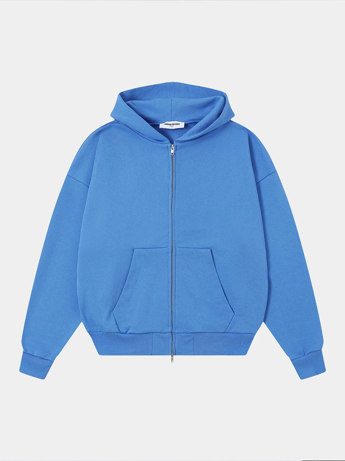 480 GSM BOX 'BRIGHT BLUE' ZIP-UP HOODIE
