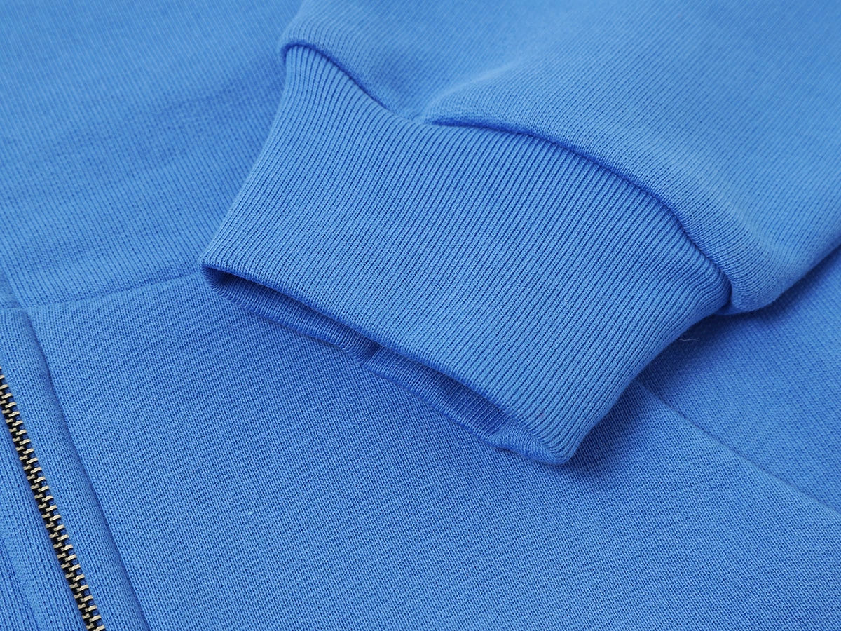 480 GSM BOX 'BRIGHT BLUE' ZIP-UP HOODIE