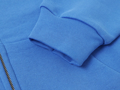 480 GSM BOX 'BRIGHT BLUE' ZIP-UP HOODIE