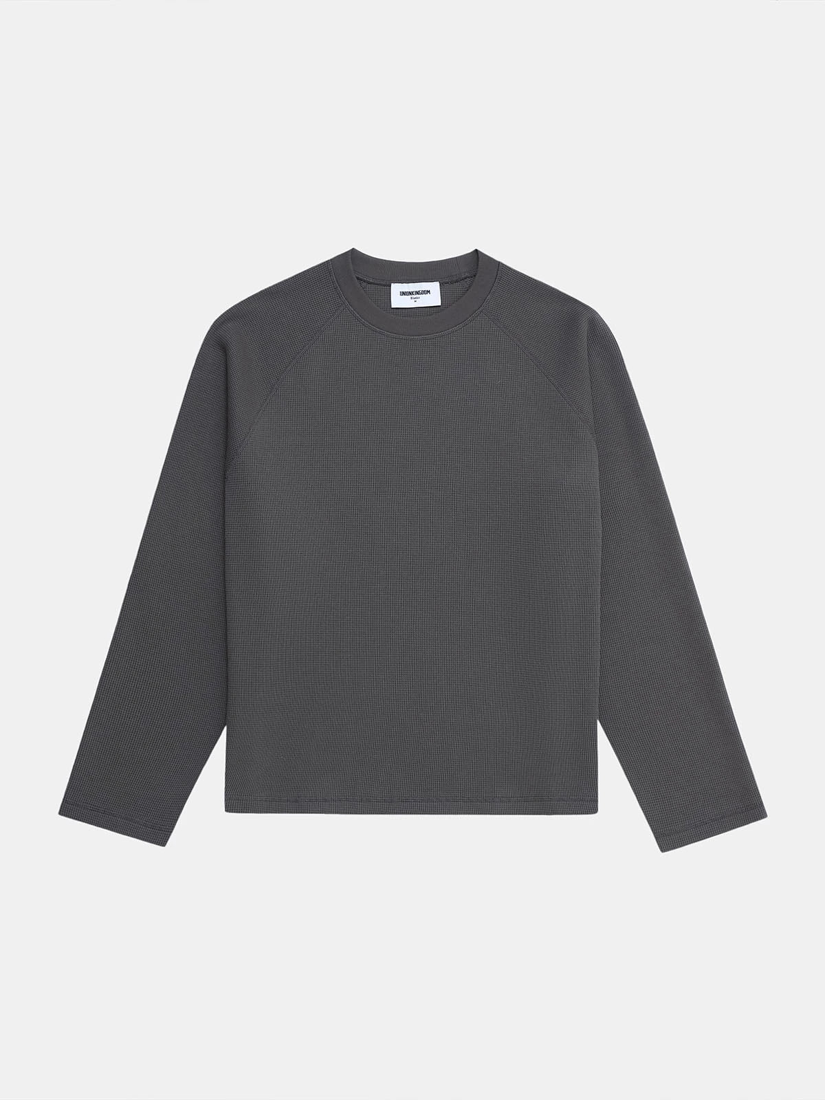 380 GSM WAFFLE WEAVE 'GRAY' LONG SLEEVE