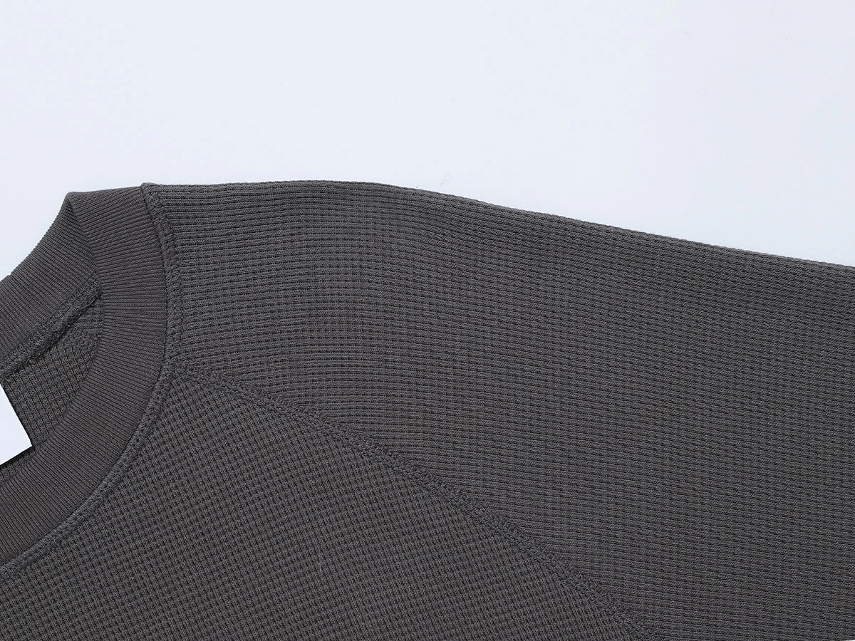 380 GSM WAFFLE WEAVE 'GRAY' LONG SLEEVE