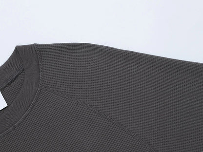 380 GSM WAFFLE WEAVE 'GRAY' LONG SLEEVE