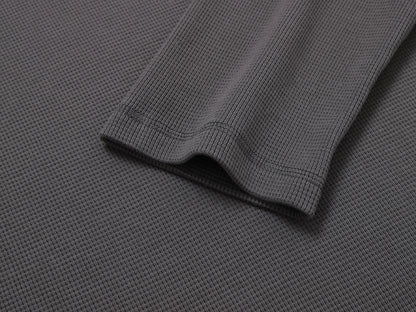 380 GSM WAFFLE WEAVE 'GRAY' LONG SLEEVE