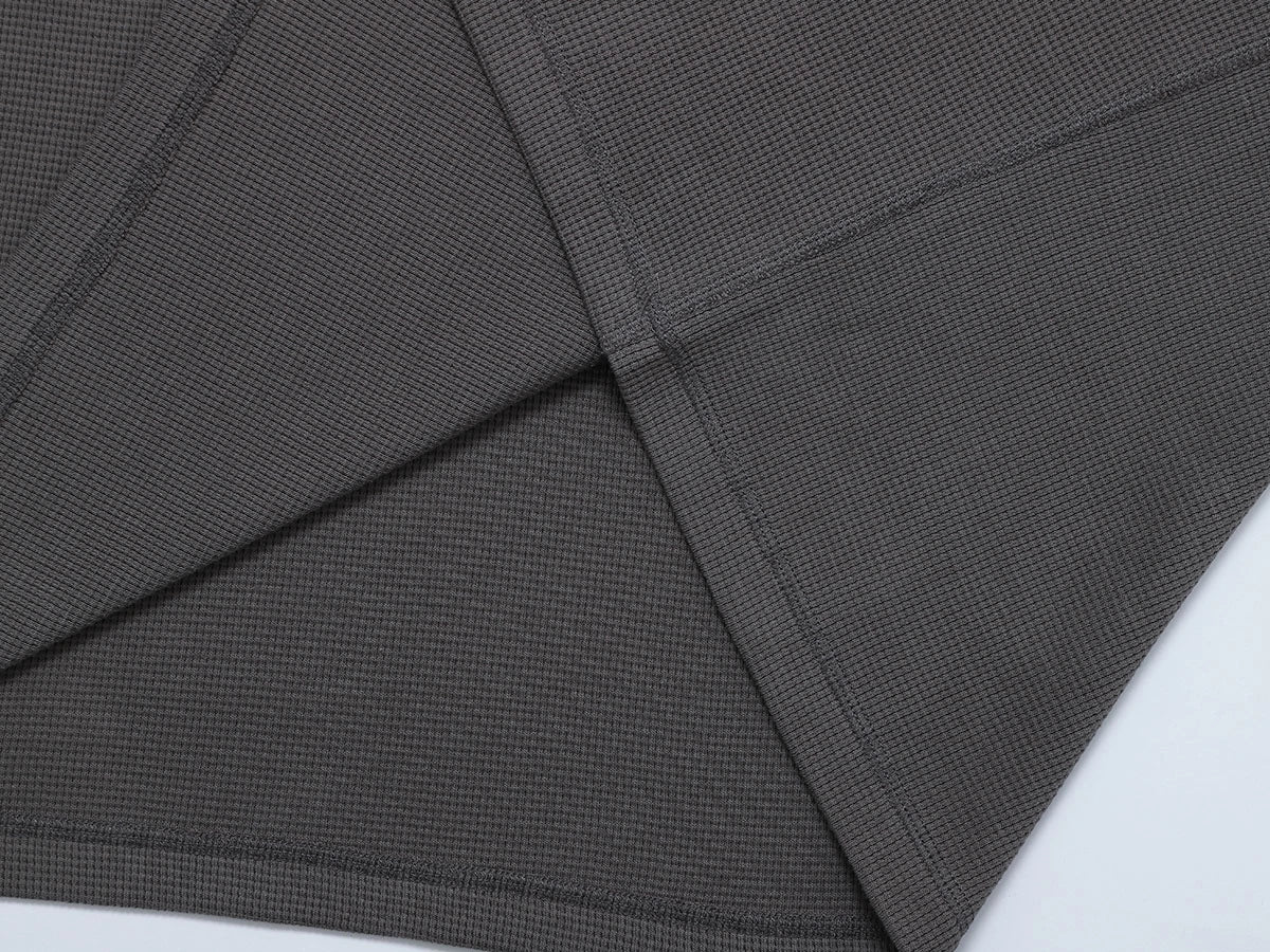 380 GSM WAFFLE WEAVE 'GRAY' LONG SLEEVE