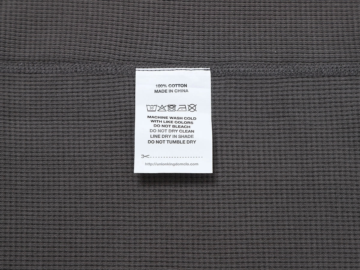 380 GSM WAFFLE WEAVE 'GRAY' LONG SLEEVE