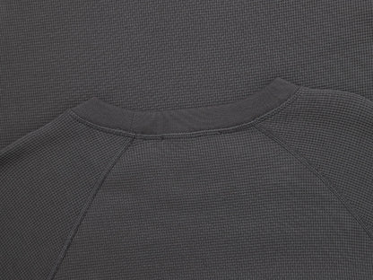 380 GSM WAFFLE WEAVE 'GRAY' LONG SLEEVE