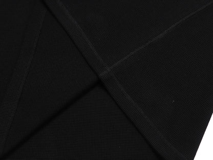 380 GSM WAFFLE WEAVE 'BLACK' LONG SLEEVE