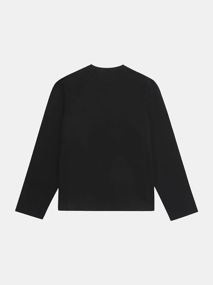 280 GSM RAW COTTON RALAN 'BLACK' LONG SLEEVE