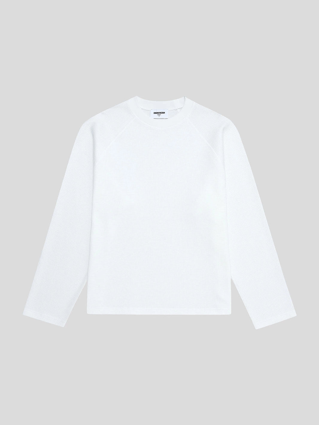 380 GSM WAFFLE WEAVE 'WHITE' LONG SLEEVE
