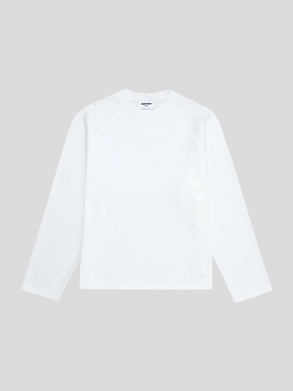 380 GSM WAFFLE WEAVE 'WHITE' LONG SLEEVE