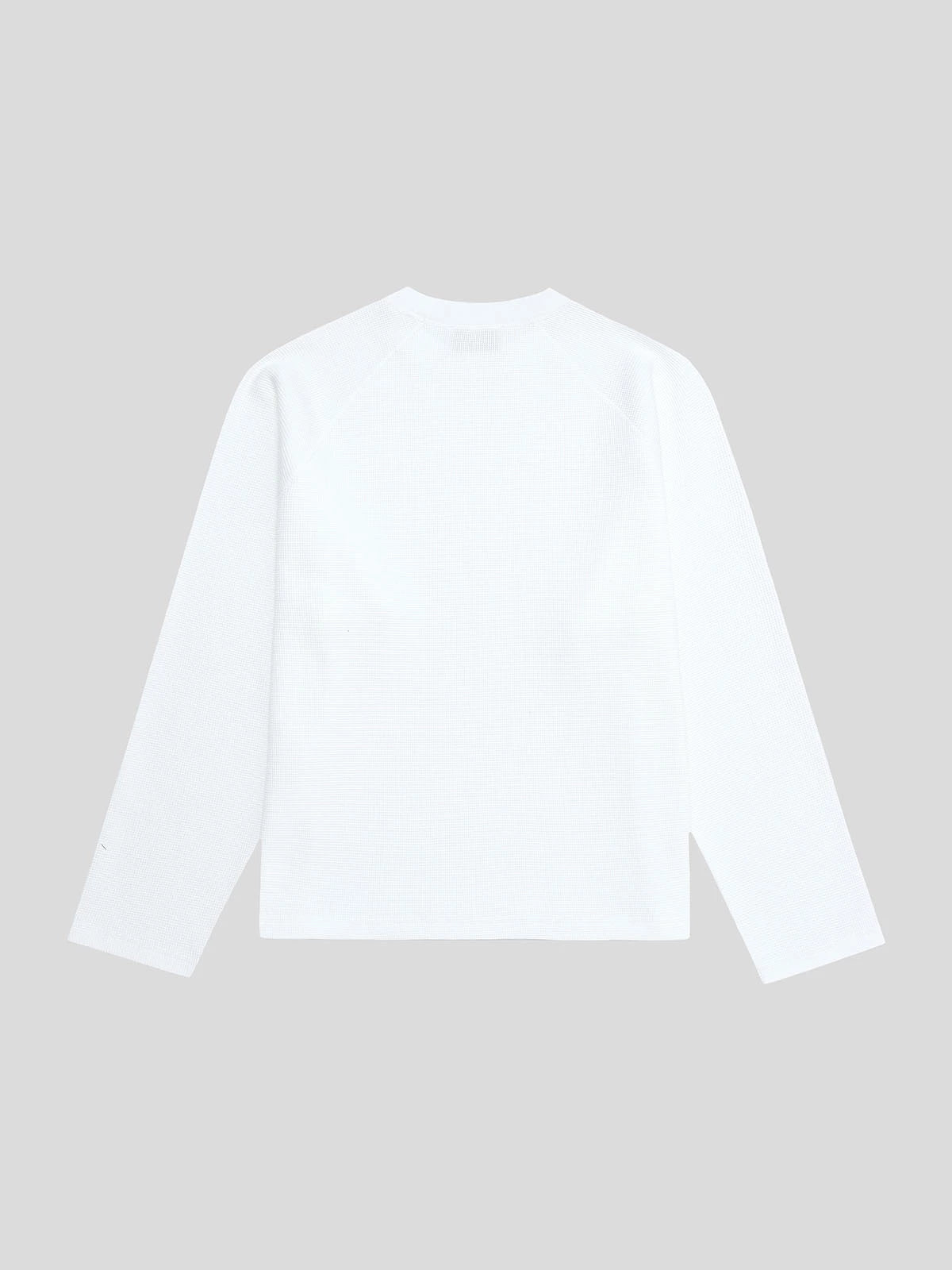 380 GSM WAFFLE WEAVE 'WHITE' LONG SLEEVE