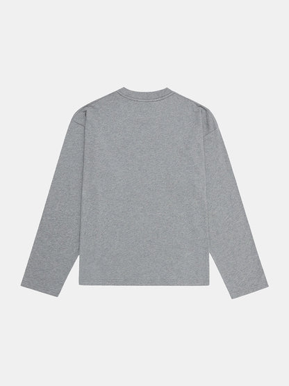 210 GSM ULTRA SOFT 'FLOWER GRAY' LONG SLEEVE