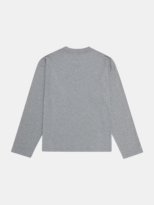210 GSM ULTRA SOFT 'FLOWER GRAY' LONG SLEEVE