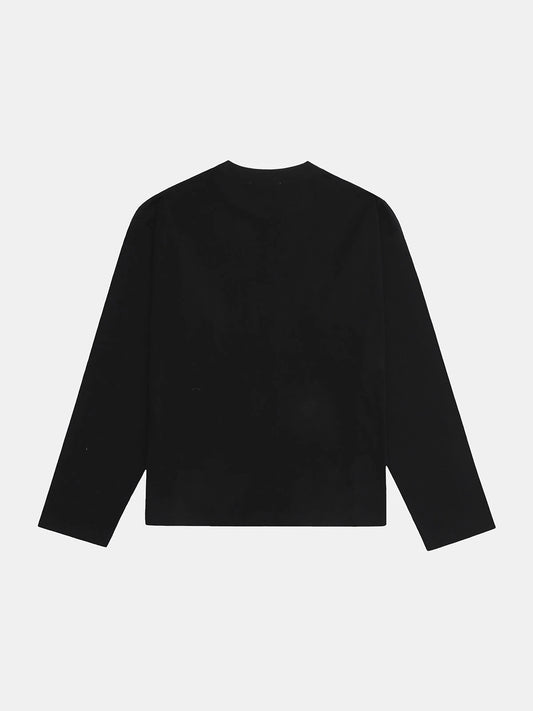 210 GSM ULTRA SOFT 'BLACK' LONG SLEEVE