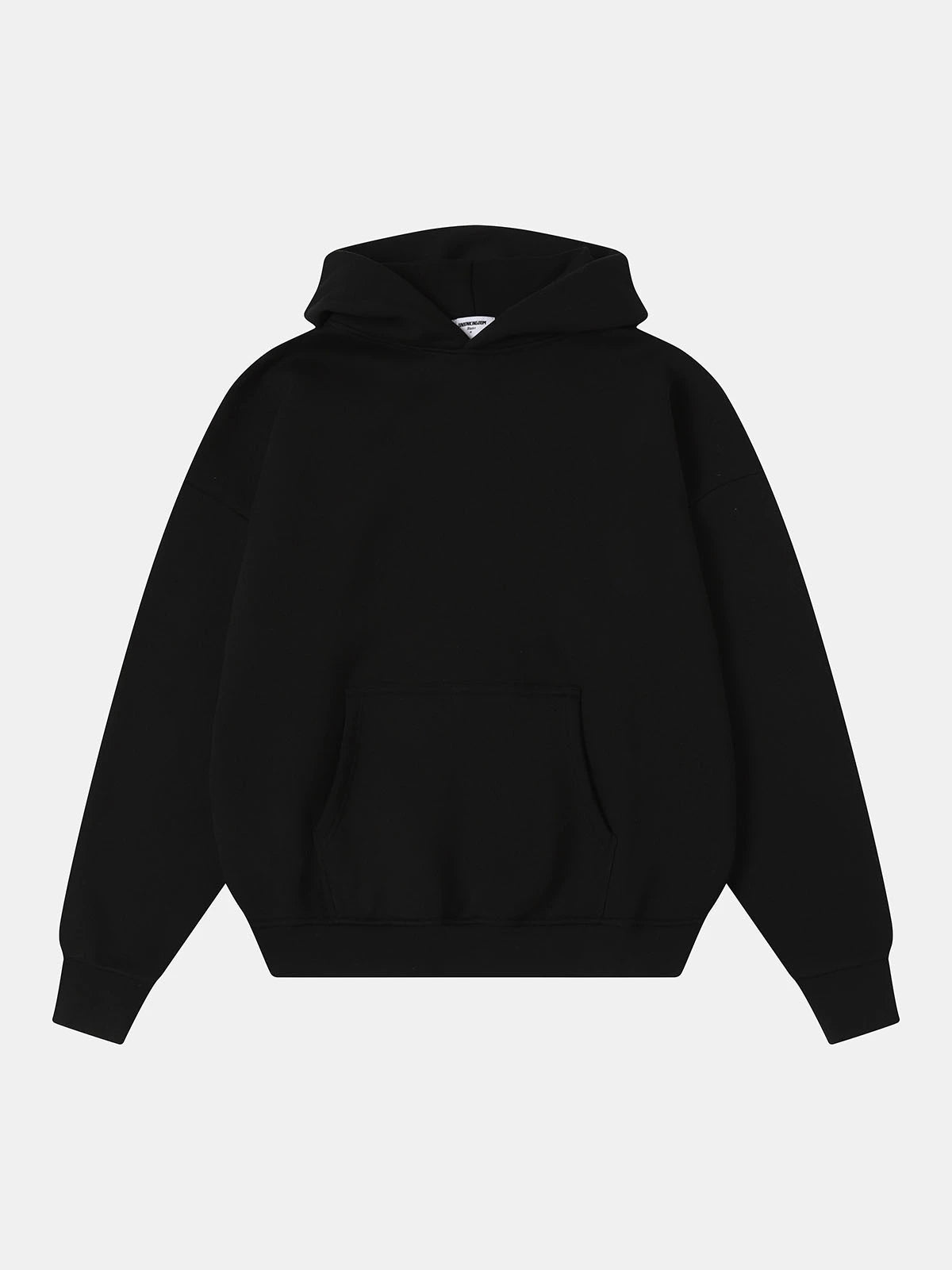 520 GSM BOXY CROPPED FIT 'BLACK' HOODIE