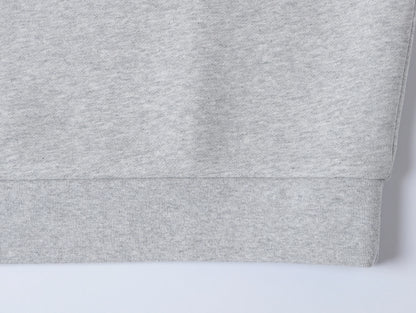 630 GSM BOXY CROPPED FIT 'FLOWER GRAY' CREWNECK